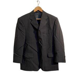 ENZO TOVARE COLLECTION Men's Black Pinstripe Blazer Sz. S / M (Vintage, Classic)